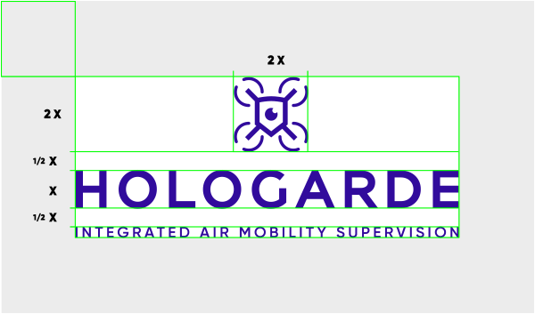 graphiste à paris et clichy - construction logo pour hologarde du groupe ADP par benjamin lecoq